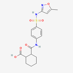 2-[[4-[(5-Methyl-1,2-oxazol-3-yl)sulfamoyl]phenyl]carbamoyl]cyclohexane-1-carboxylic acid