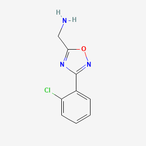 [3-(2-Chlorophenyl)-1,2,4-oxadiazol-5-yl]methanamine
