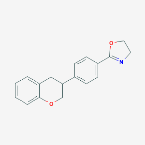 molecular formula C18H17NO2 B136426 2-(4-(3,4-Dihydro-2H-1-benzopyran-3-yl)phenyl)-4,5-dihydrooxazole CAS No. 143288-28-2