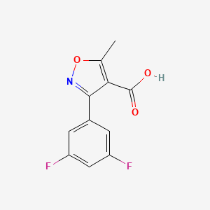 molecular formula C11H7F2NO3 B13642612 3-(3,5-Difluorophenyl)-5-methylisoxazole-4-carboxylic acid 