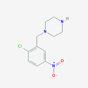molecular formula C11H14ClN3O2 B1364271 1-[(2-Chloro-5-nitrophenyl)methyl]piperazine 