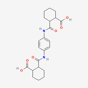 2-{[4-({[2-Carboxycyclohexyl]carbonyl}amino)anilino]carbonyl}cyclohexanecarboxylic acid