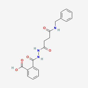 molecular formula C19H19N3O5 B1364282 2-(N-{3-[N-benzylcarbamoyl]propanoylamino}carbamoyl)benzoic acid 