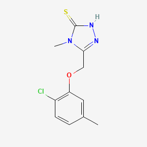 molecular formula C11H12ClN3OS B1364286 5-[(2-chloro-5-methylphenoxy)methyl]-4-methyl-4H-1,2,4-triazole-3-thiol CAS No. 861408-36-8