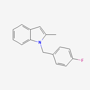 molecular formula C16H14FN B1364292 1-[(4-Fluorophenyl)methyl]-2-methylindole 
