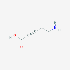 molecular formula C5H7NO2 B13642987 5-Aminopent-2-ynoic acid 