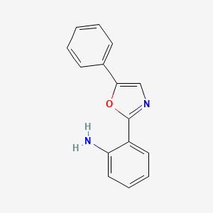 molecular formula C15H12N2O B1364306 2-(5-Phenyl-1,3-oxazol-2-yl)aniline 