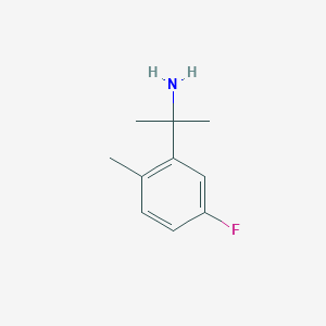 molecular formula C10H14FN B13643086 2-(5-Fluoro-2-methylphenyl)propan-2-amine CAS No. 402757-07-7