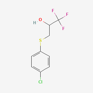 molecular formula C9H8ClF3OS B1364309 3-(4-Chlorophenyl)sulfanyl-1,1,1-trifluoropropan-2-ol 