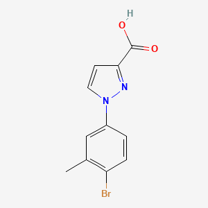molecular formula C11H9BrN2O2 B13643225 1-(4-Bromo-3-methylphenyl)-1h-pyrazole-3-carboxylic acid 