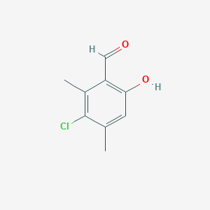 molecular formula C9H9ClO2 B1364326 3-Chloro-6-hydroxy-2,4-dimethylbenzaldehyde CAS No. 81322-67-0
