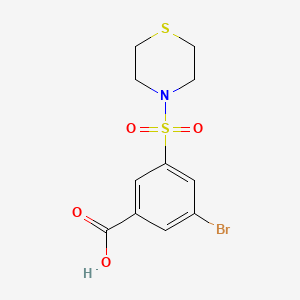 3-Bromo-5-thiomorpholin-4-ylsulfonylbenzoic acid