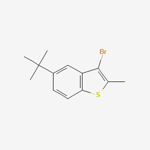 molecular formula C13H15BrS B13643271 3-Bromo-5-(tert-butyl)-2-methylbenzo[b]thiophene 
