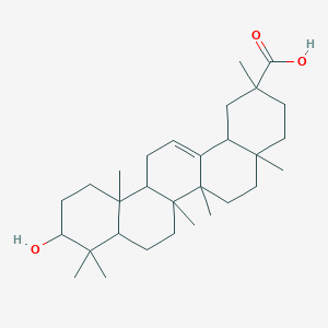 molecular formula C30H48O3 B13643280 10-Hydroxy-2,4a,6a,6b,9,9,12a-heptamethyl-1,3,4,5,6,6a,7,8,8a,10,11,12,13,14b-tetradecahydropicene-2-carboxylic acid 
