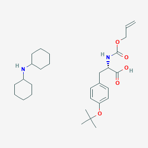 molecular formula C29H46N2O5 B13643353 N-cyclohexylcyclohexanamine;(2S)-3-[4-[(2-methylpropan-2-yl)oxy]phenyl]-2-(prop-2-enoxycarbonylamino)propanoic acid 