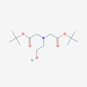 molecular formula C14H27NO5 B136434 Tert-butyl 2-[2-hydroxyethyl-[2-[(2-methylpropan-2-yl)oxy]-2-oxoethyl]amino]acetate CAS No. 146432-41-9