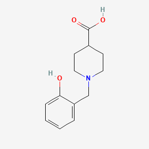 molecular formula C13H17NO3 B1364340 1-[(2-hydroxyphenyl)methyl]piperidine-4-carboxylic Acid 