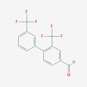molecular formula C15H8F6O B13643669 2,3'-Bis(trifluoromethyl)-[1,1'-biphenyl]-4-carbaldehyde 