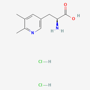 molecular formula C10H16Cl2N2O2 B13643708 (S)-2-Amino-3-(5,6-dimethylpyridin-3-yl)propanoic acid dihydrochloride 
