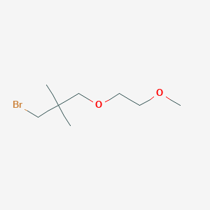 molecular formula C8H17BrO2 B13643731 1-Bromo-3-(2-methoxyethoxy)-2,2-dimethylpropane 