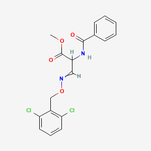 molecular formula C18H16Cl2N2O4 B1364374 Methyl 2-(benzoylamino)-3-{[(2,6-dichlorobenzyl)oxy]imino}propanoate 