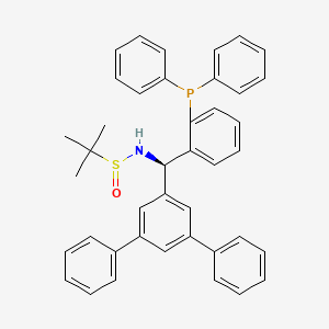 molecular formula C41H38NOPS B13643742 N-[(R)-(3,5-diphenylphenyl)-(2-diphenylphosphanylphenyl)methyl]-2-methylpropane-2-sulfinamide 