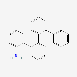 molecular formula C24H19N B13643910 2-[2-(2-phenylphenyl)phenyl]aniline 