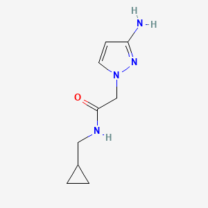 molecular formula C9H14N4O B13643927 2-(3-Amino-1h-pyrazol-1-yl)-N-(cyclopropylmethyl)acetamide 