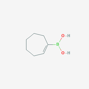 molecular formula C7H13BO2 B1364393 Cyclohepten-1-ylboronic acid CAS No. 835882-35-4