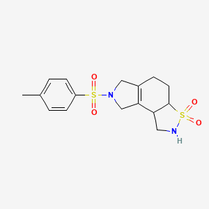 molecular formula C16H20N2O4S2 B13643982 7-(4-Methylphenyl)sulfonyl-1,2,3a,4,5,6,8,8b-octahydropyrrolo[3,4-e][1,2]benzothiazole 3,3-dioxide 