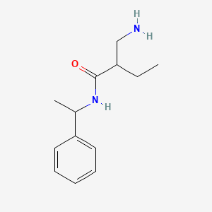 molecular formula C13H20N2O B13644026 2-(aminomethyl)-N-(1-phenylethyl)butanamide 