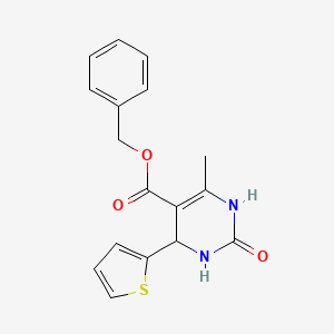 Benzyl 6-methyl-2-oxo-4-(thiophen-2-yl)-1,2,3,4-tetrahydropyrimidine-5-carboxylate