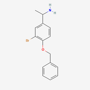 1-(3-Bromo-4-phenylmethoxyphenyl)ethanamine