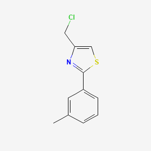 molecular formula C11H10ClNS B1364412 4-(Chloromethyl)-2-(3-methylphenyl)-1,3-thiazole CAS No. 41963-17-1