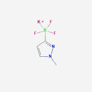 molecular formula C4H5BF3KN2 B13644298 potassium trifluoro(1-methyl-1H-pyrazol-3-yl)boranuide 