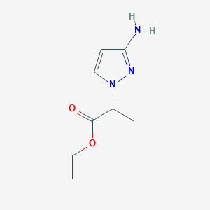 molecular formula C8H13N3O2 B13644309 Ethyl 2-(3-amino-1h-pyrazol-1-yl)propanoate 