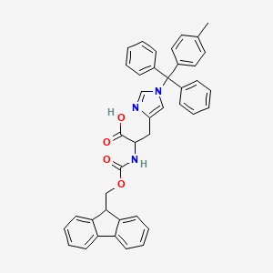 molecular formula C41H35N3O4 B1364435 Fmoc-His(tau-Mtt)-OH 