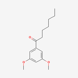 molecular formula C15H22O3 B1364441 1-(3,5-Dimethoxyphenyl)heptan-1-one CAS No. 39192-51-3