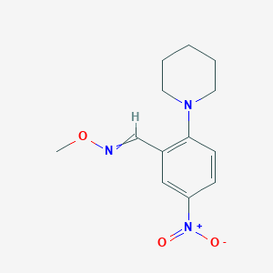5-nitro-2-piperidinobenzenecarbaldehyde O-methyloxime