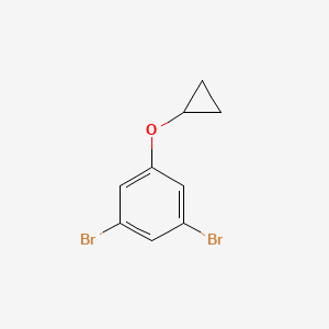 molecular formula C9H8Br2O B13644644 1,3-Dibromo-5-cyclopropoxybenzene 