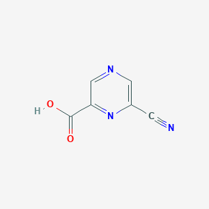 molecular formula C6H3N3O2 B13644648 6-Cyanopyrazine-2-carboxylic acid 