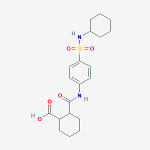 2-[[4-(Cyclohexylsulfamoyl)phenyl]carbamoyl]cyclohexane-1-carboxylic acid