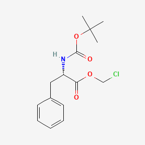 molecular formula C15H20ClNO4 B13644677 chloromethyl (2S)-2-{[(tert-butoxy)carbonyl]amino}-3-phenylpropanoate 