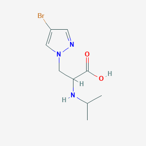 molecular formula C9H14BrN3O2 B13644703 3-(4-Bromo-1h-pyrazol-1-yl)-2-(isopropylamino)propanoic acid 