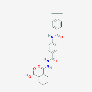 2-[[[4-[(4-Tert-butylbenzoyl)amino]benzoyl]amino]carbamoyl]cyclohexane-1-carboxylic acid