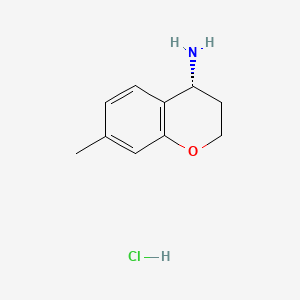 molecular formula C10H14ClNO B13644804 (R)-7-Methylchroman-4-amine hydrochloride 
