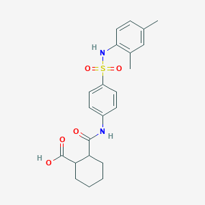 2-({4-[(2,4-Dimethylanilino)sulfonyl]anilino}carbonyl)cyclohexanecarboxylic acid