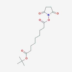 molecular formula C17H27NO6 B13644914 1-tert-Butyl 9-(2,5-dioxopyrrolidin-1-yl) nonanedioate 