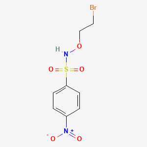 molecular formula C8H9BrN2O5S B13644979 N-(2-bromoethoxy)-4-nitrobenzene-1-sulfonamide 