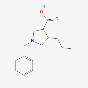 molecular formula C15H21NO2 B13644995 1-Benzyl-4-propylpyrrolidine-3-carboxylic acid 